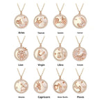 12 Zodiac Sterling Silver Pendant Necklace - Deitylove Jewelry