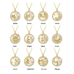 12 Zodiac Sterling Silver Pendant Necklace - Deitylove Jewelry