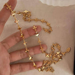 18K gold-plated cross necklace without pendant - Deitylove Jewelry