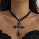 Cross Necklace Combining Pearls Luxury - Deitylove Jewelry