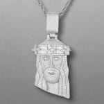 Holy Glory Jesus White Gold Necklace - Deitylove Jewelry