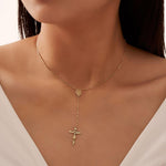 Jesus Cross Pendant Necklace - Handmade Gold-Plated 925 Sterling Silver Religious Jewelry - Deitylove Jewelry