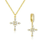 Light luxury zircon cross necklace - Deitylove Jewelry