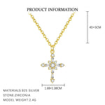 Light luxury zircon cross necklace - Deitylove Jewelry
