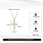 Pearl Cross Pendant Necklace - Handmade Elegant 925 Sterling Silver Design - Deitylove Jewelry