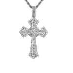 Sparkling Luxury White Gold Cross Necklace - Deitylove Jewelry