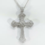 Sparkling Luxury White Gold Cross Necklace - Deitylove Jewelry