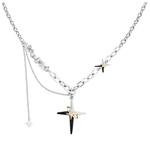 Star Shadow Fashion Cross Necklace - Deitylove Jewelry