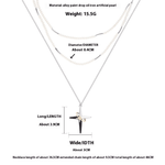 Star Shadow Pearl Cross Necklace - Deitylove Jewelry