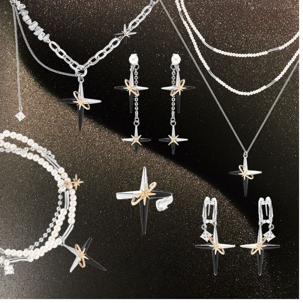 Star Shadow Fashion Cross Necklace