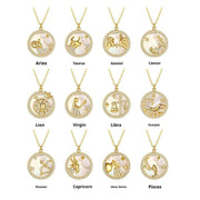 12 Zodiac Sterling Silver Pendant Necklace - Deitylove Jewelry