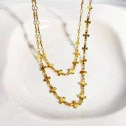 18K gold-plated cross necklace without pendant - Deitylove Jewelry