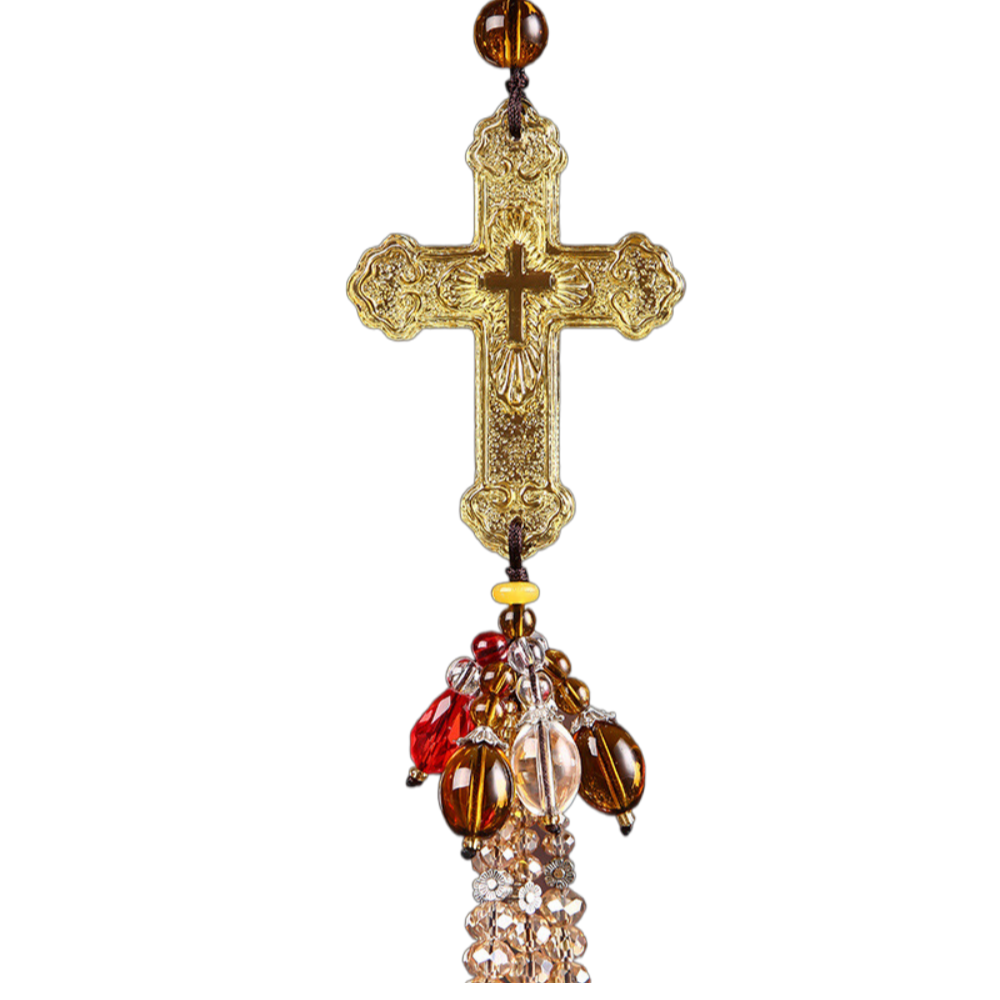 Crystal Cross Car Hanging Ornament