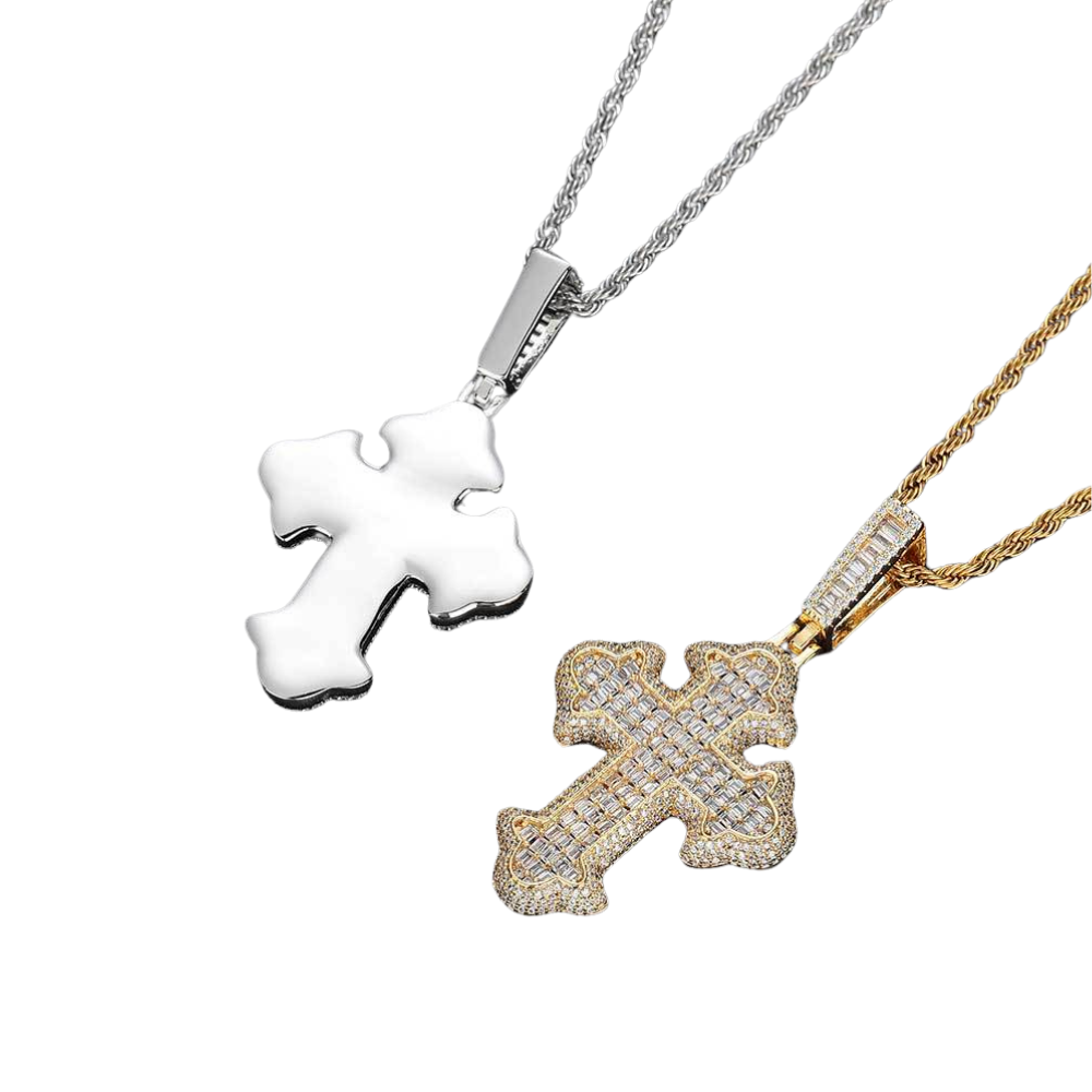 Divine Radiance Eternal Cross Necklace