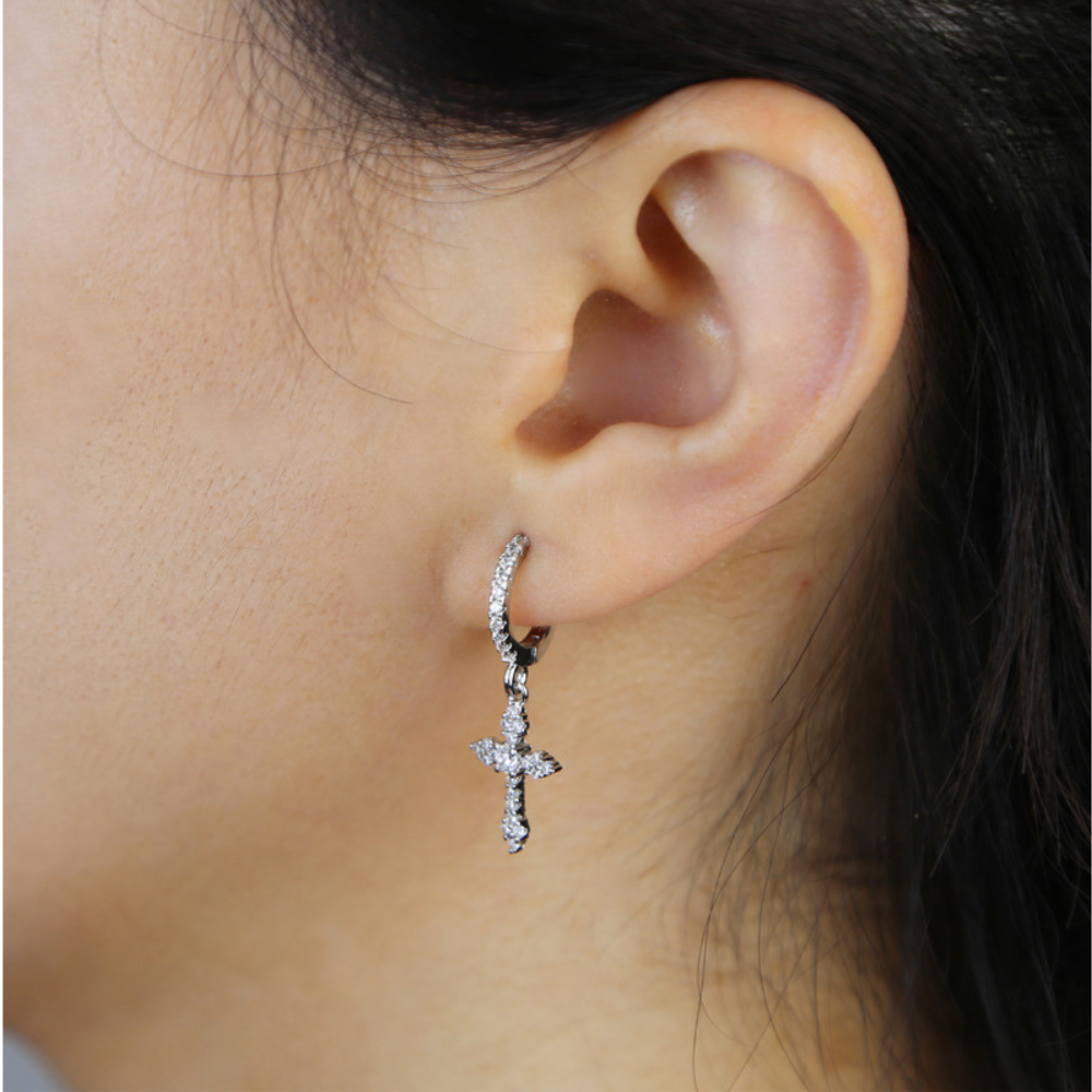 Radiant Holy Cross Earrings