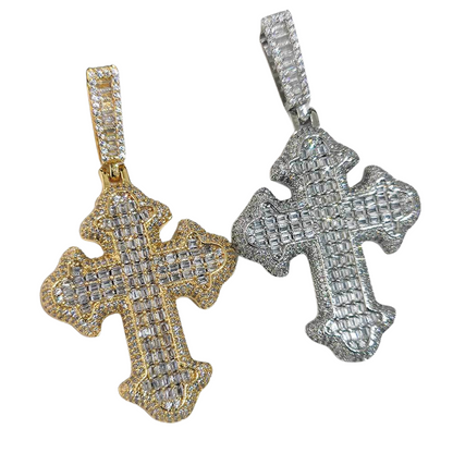 Divine Radiance Eternal Cross Necklace