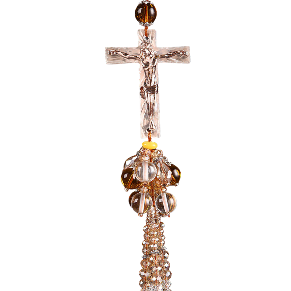 Crystal Cross Car Hanging Ornament