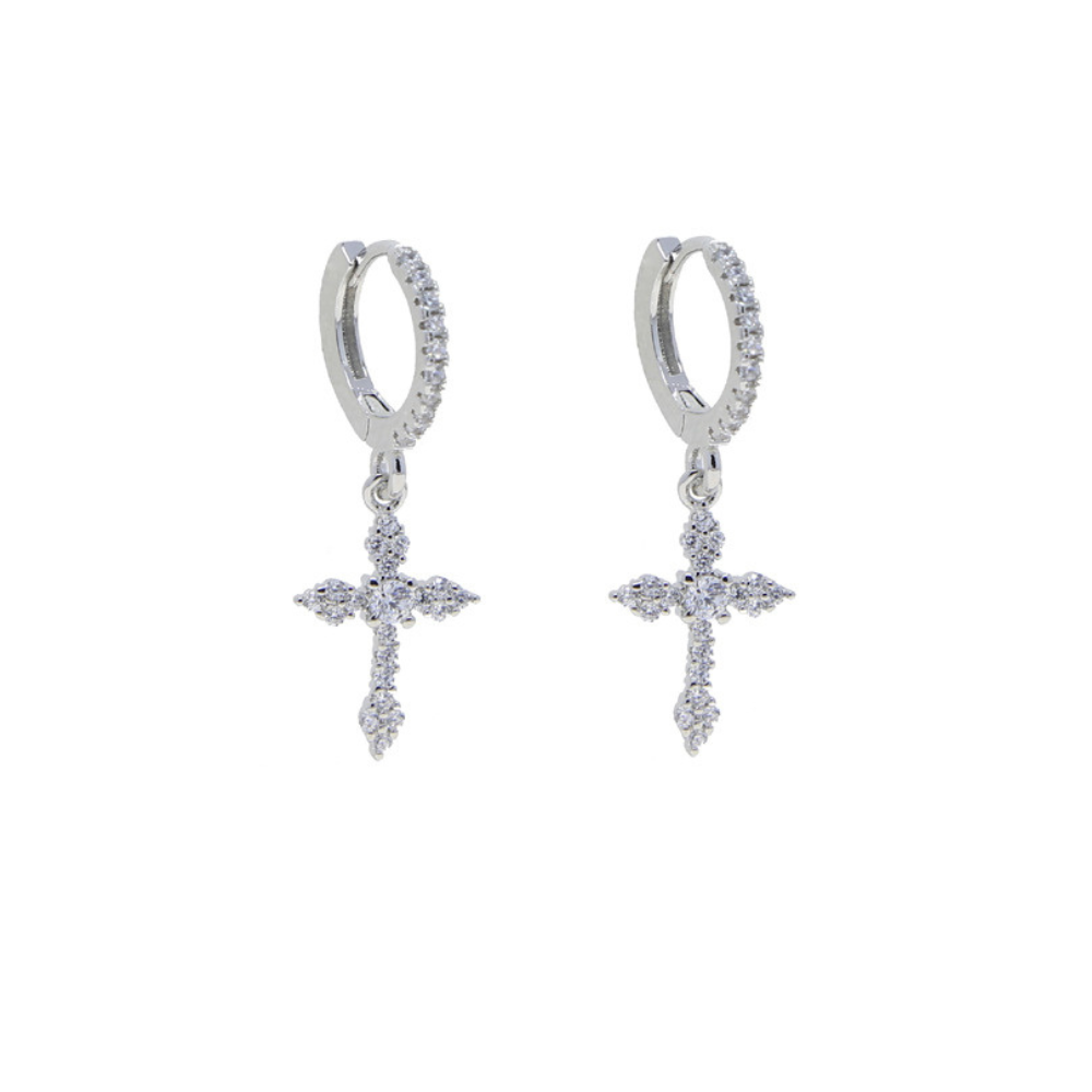 Radiant Holy Cross Earrings