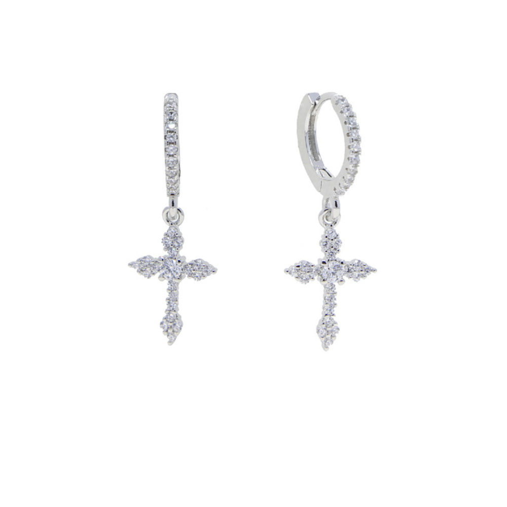 Radiant Holy Cross Earrings