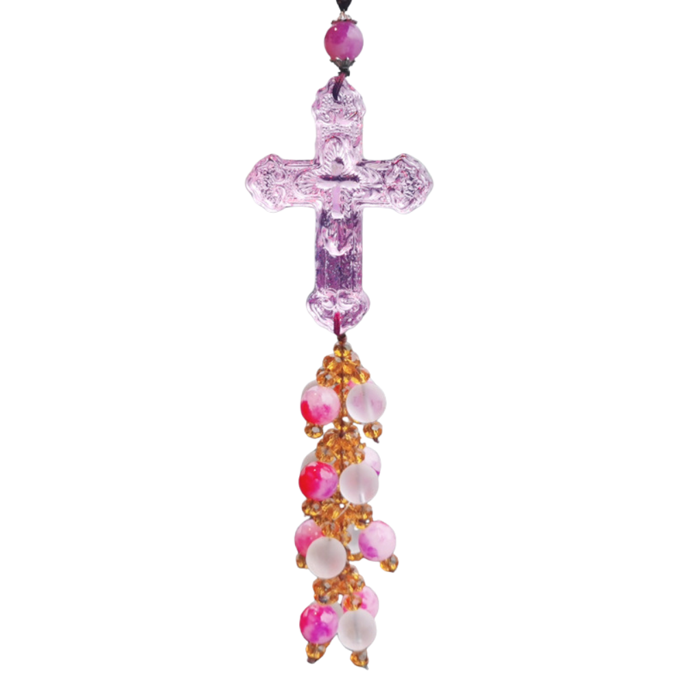 Crystal Cross Car Hanging Ornament