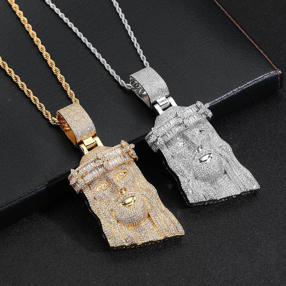 Holy Glory Jesus White Gold Necklace