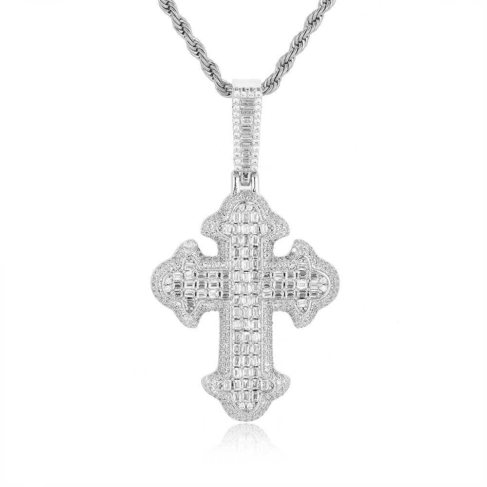 Divine Radiance Eternal Cross Necklace