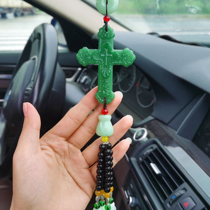 Crystal Cross Car Hanging Ornament