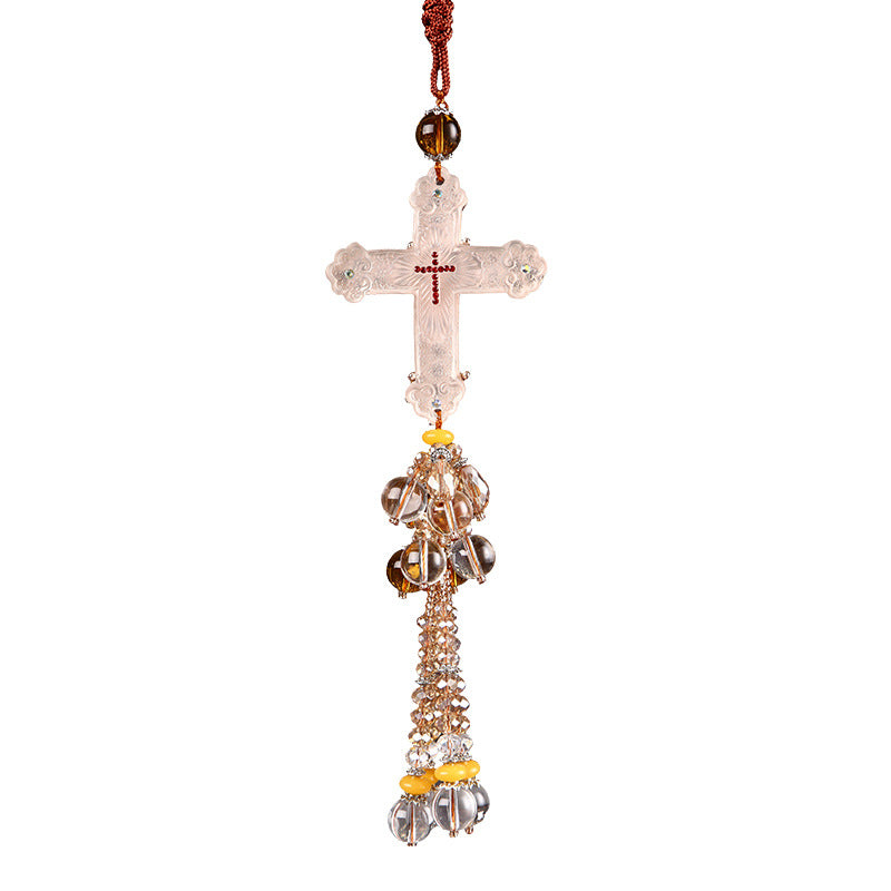 Crystal Cross Car Hanging Ornament