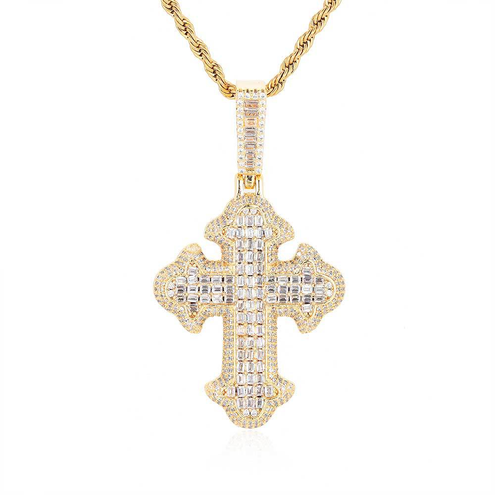 Divine Radiance Eternal Cross Necklace