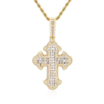 Divine Radiance Eternal Cross Necklace