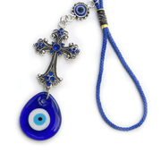 Blue Evil Eye Keychain - Deitylove Jewelry