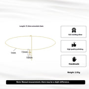 Cross Star Pendant Waist Chain - Handmade Elegant 925 Sterling Silver Design - Deitylove Jewelry