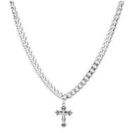 Edgy Cross Pendant Chain Necklace - Deitylove Jewelry