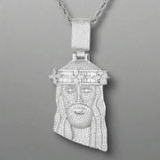 Holy Glory Jesus White Gold Necklace - Deitylove Jewelry