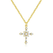 Light luxury zircon cross necklace - Deitylove Jewelry