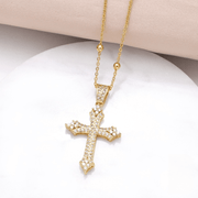 Luxurious Diamond-Encrusted Cross Necklace - Deitylove Jewelry