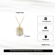 Natural Baroque Pearl Necklace with Gold Cross Pendant - Handmade 925 Sterling Silver Jewelry - Deitylove Jewelry