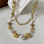 Pearl Cross Radiance - Deitylove Jewelry