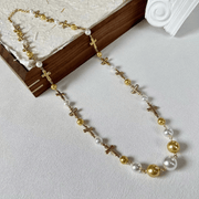 Pearl Cross Radiance - Deitylove Jewelry