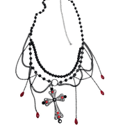 Pearl Cross Waist Necklace - Deitylove Jewelry