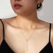 Pearl Pendant Cross Necklace - Handmade Elegant 925 Sterling Silver Design - Deitylove Jewelry