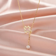 Pearl Pendant Cross Necklace - Handmade Elegant 925 Sterling Silver Design - Deitylove Jewelry