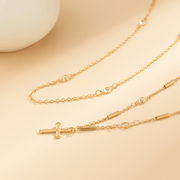 Simple Imitation Crystal Cross Waist Chain - Deitylove Jewelry