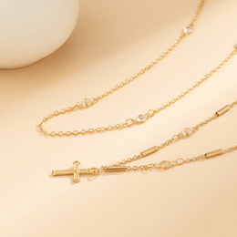 Simple Imitation Crystal Cross Waist Chain - Deitylove Jewelry