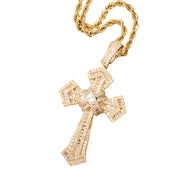 Sparkling Luxurious Gold Cross Necklace - Deitylove Jewelry
