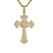 Sparkling Luxurious Gold Cross Necklace - Deitylove Jewelry