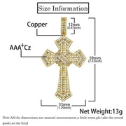 Sparkling Luxurious Gold Cross Necklace - Deitylove Jewelry
