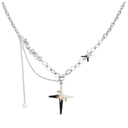 Star Shadow Fashion Cross Necklace - Deitylove Jewelry