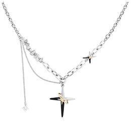 Star Shadow Fashion Cross Necklace - Deitylove Jewelry