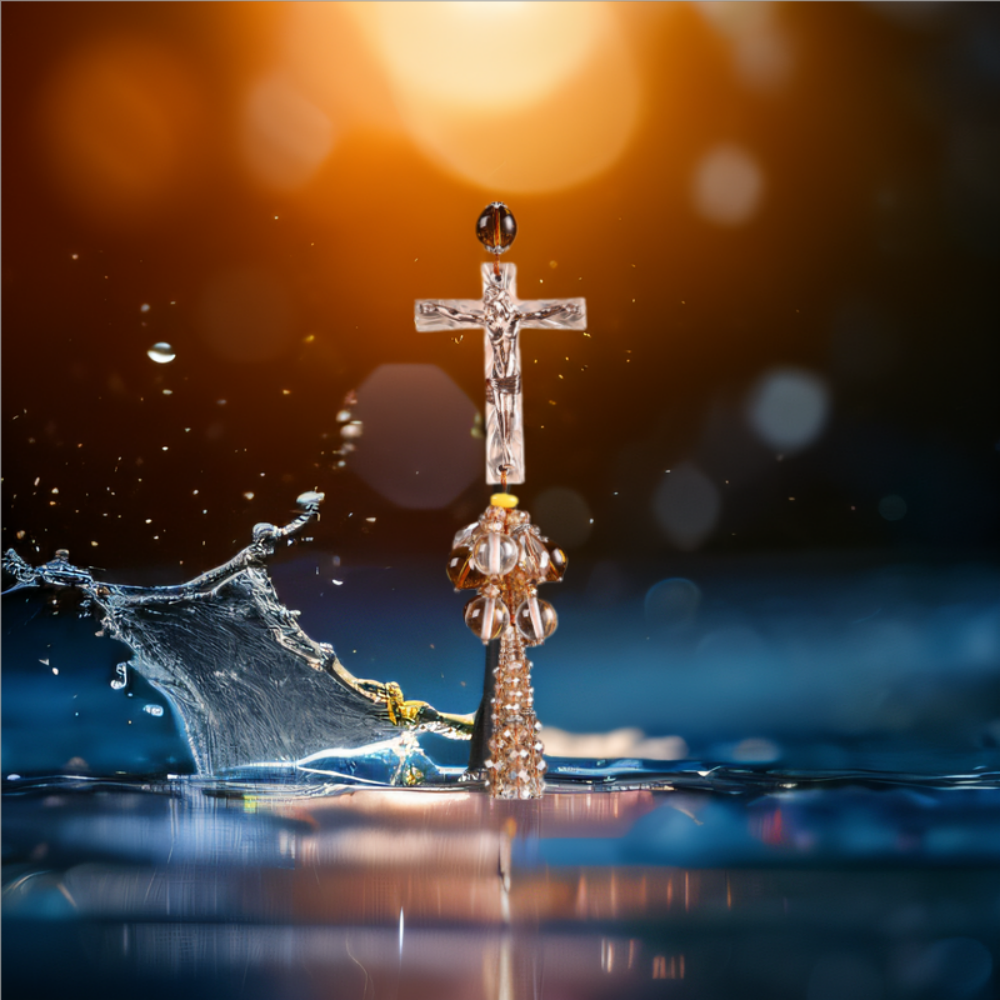 Crystal Cross Car Hanging Ornament